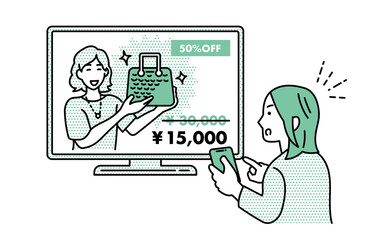 アンカリング効果のイラスト