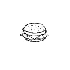 hamburger on white background (sketch)