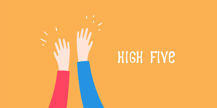 High five icon simple illustration