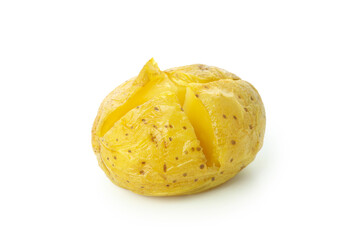 Tasty baked potato isolated on white background