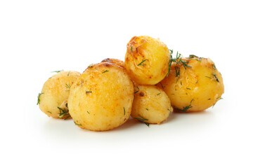 Tasty baked potato isolated on white background