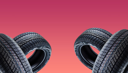 tires on a colored background © Angelov