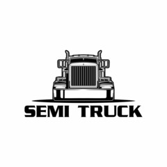semi truck front view logo