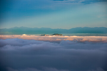 fog in the mountains