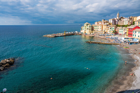 The fishing village of Bogliasco, Italy