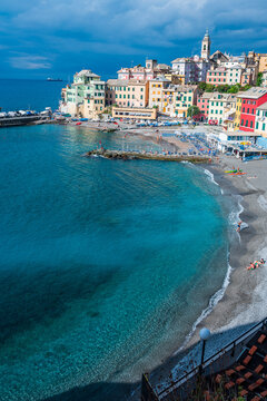 The fishing village of Bogliasco, Italy