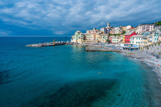 The fishing village of Bogliasco, Italy