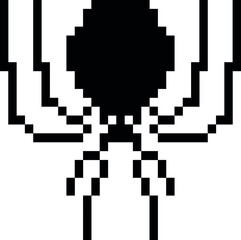 Obraz premium spider Pixel Art isolated on white Background. Vector illustration. Halloween Pixel art.