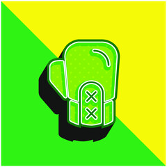 Boxing Green and yellow modern 3d vector icon logo