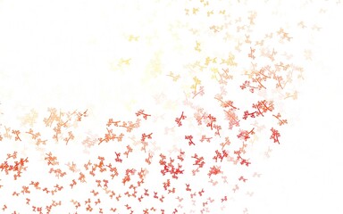 Light Red, Yellow vector elegant pattern with branches.