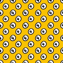 seamless pattern of number four