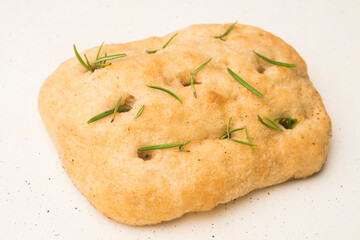ROSEMARY FOCACCIA BREAD close up