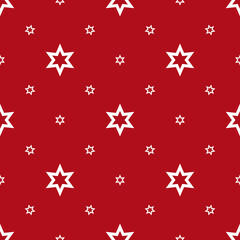 Fototapeta na wymiar seamless background with stars depicted on bright red surface. vector illustration 