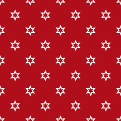 seamless background with stars depicted on bright red surface. vector illustration 