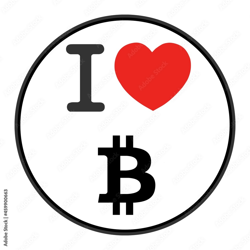 Poster J'aime le Bitcoin