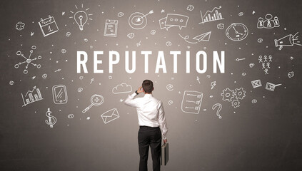 Rear view of a businessman