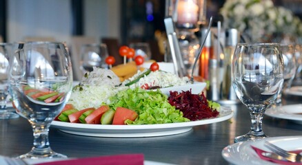 appetizer ,party od food table setting