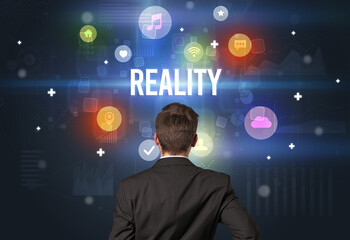 Rear view of a businessman