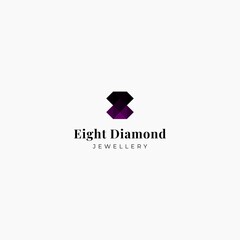 number 8 abstract logo design for jewelry business