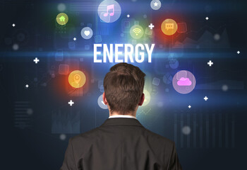 Rear view of a businessman