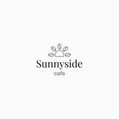 sun and coffee logo design suitable for cafe business