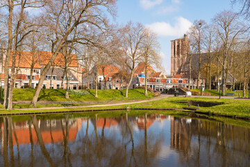 Fototapeta na wymiar Cityscape of the picturesque town of Elburg, Netherlands.