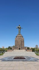 Mother Armenia symbol of Yerevan statue of a woman with sword public sight in Yerevan Armenia