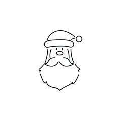Santa Claus icon vector set. Christmas illustration sign collection. New Year symbol or logo.