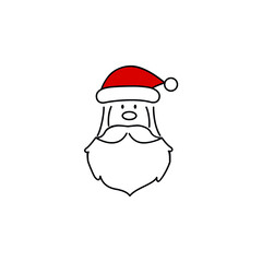 Santa Claus icon vector set. Christmas illustration sign collection. New Year symbol or logo.