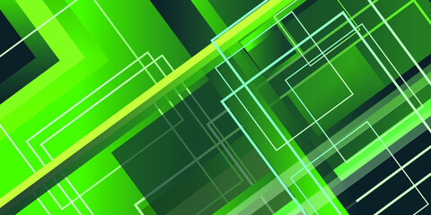 Green Abstract Background With Lines