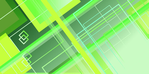 Green Abstract Background With Lines