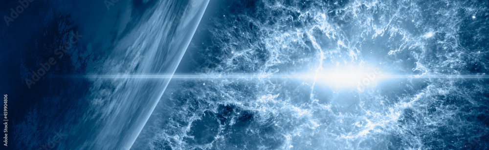 Aufkleber Supernova explosion in the center of galaxy 