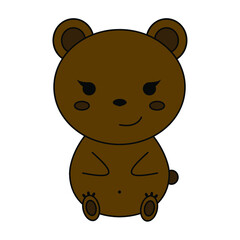 cute bear. children's drawing