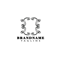 brackets logo cartoon icon design template black isolated vector unique