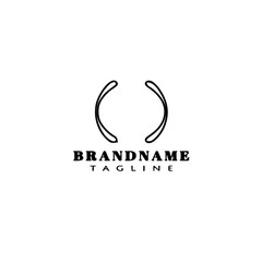 brackets logo cartoon icon design template black isolated vector style