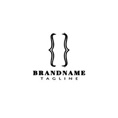 brackets logo simple icon design template black isolated vector illustration