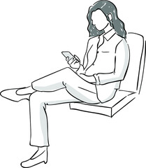 woman reading a phone