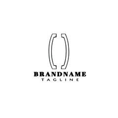 brackets logo cartoon icon design template isolated vector illustration