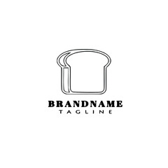 bread toaster cartoon logo icon design template black isolated vector