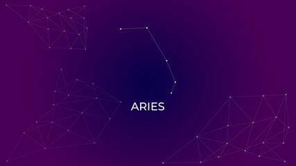 Aries Constellation Abstract Background