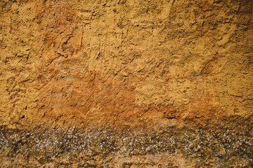 Ochre colored cement plaster wall texture