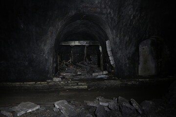 Fototapeta na wymiar Toiletten Bunker Lost Place Krieg