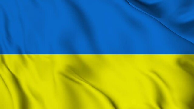 ukraine flag, HD illustration flag fluttering like in the wind
