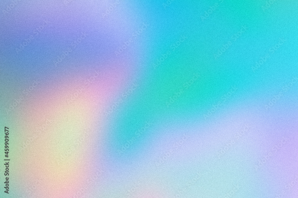 Fototapete abstract pastel holographic blurred grainy gradient background texture. colorful digital grain soft 