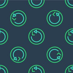 Line Radius icon isolated seamless pattern on blue background. Vector