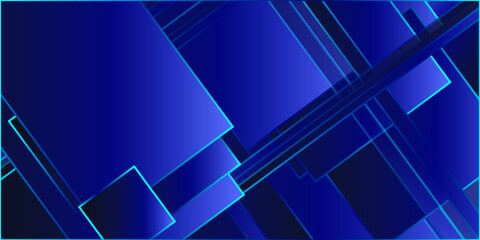 Abstract Blue Background With Lines