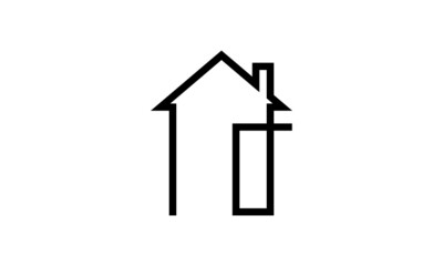 icon building vector home simple