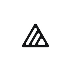 Triangle black logo illustration.