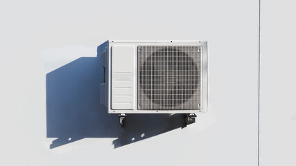 Air condition outdoor unit compressor install outside the house,Condenser unit in central air...