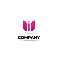 The latter U+I logo An icon with the first letter name of the company or brand is the latter mark logo. creative logo design